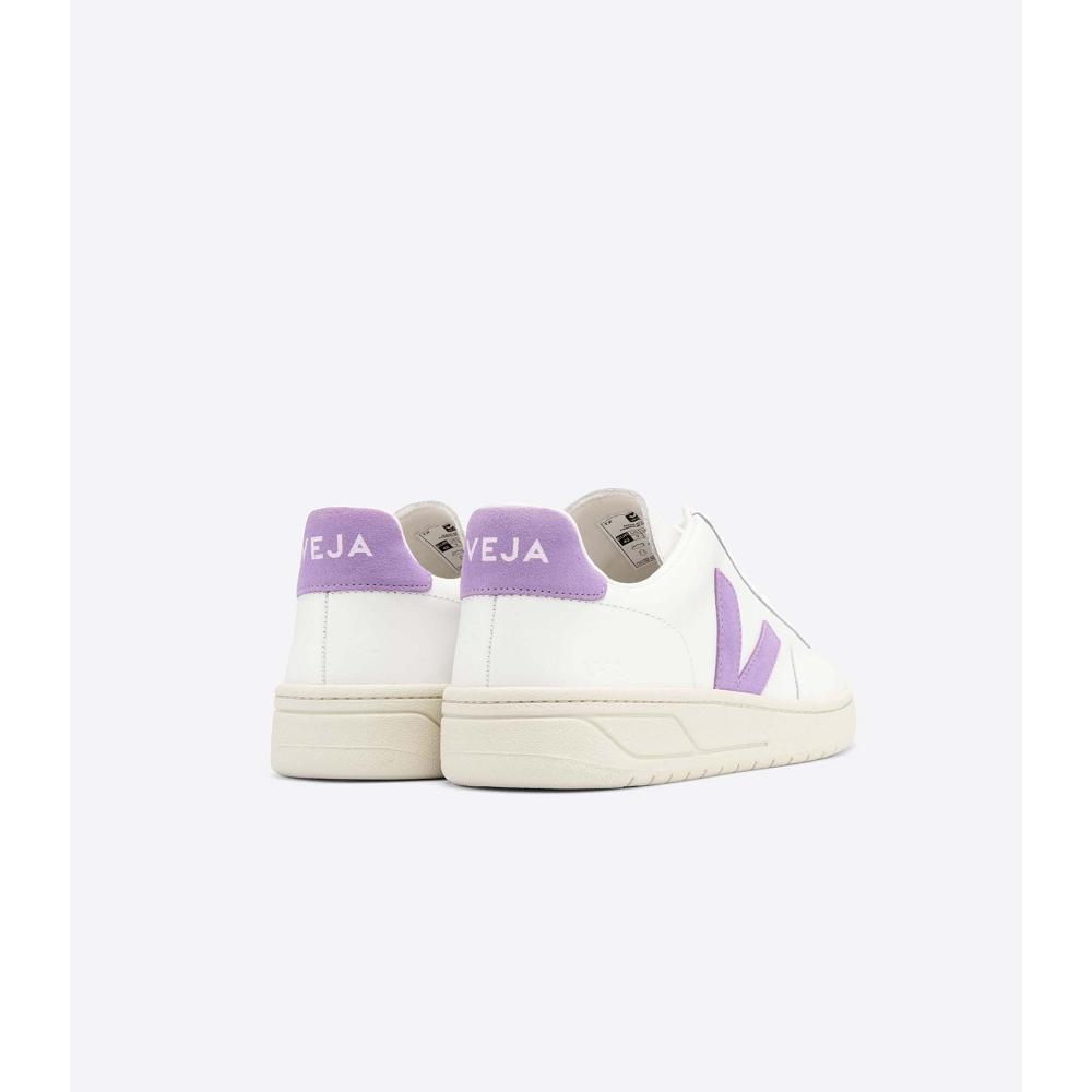 Αθλητικά Παπούτσια γυναικεια Veja V-12 LEATHER White/Purple | GR 677SGL